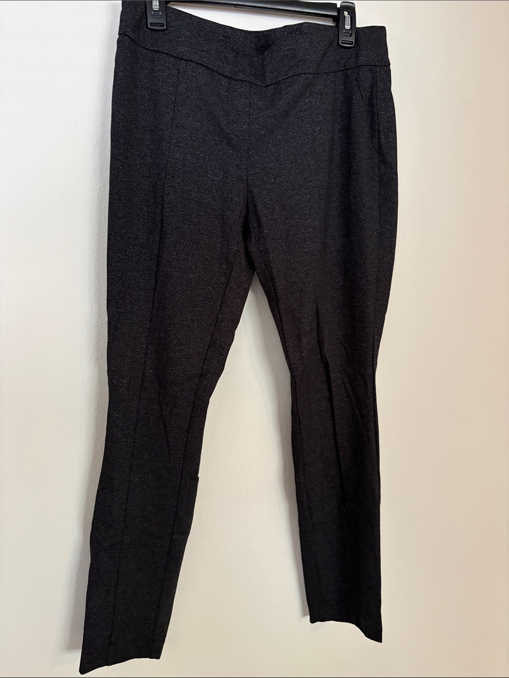 Hilary Radley Black Heather Knit Pants